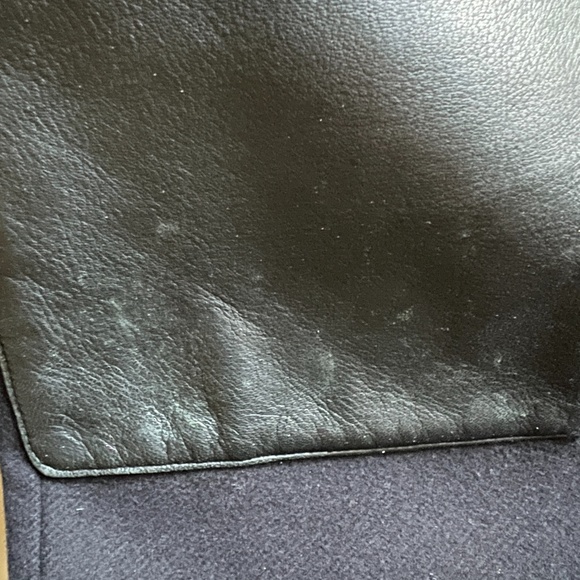 The Kooples Wool and Leather Straight Coat - Picture 5 of 7